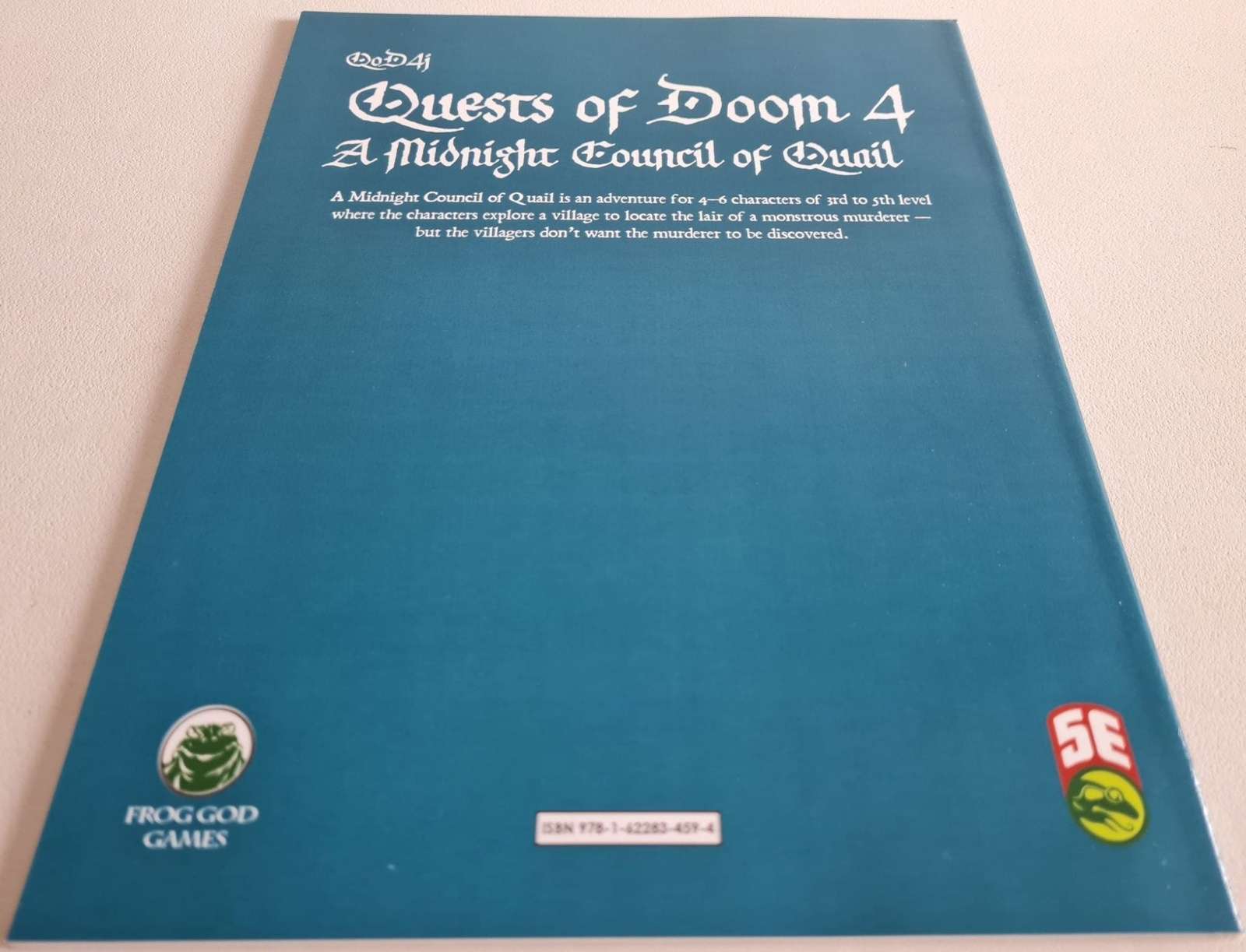 Quests of Doom 4: A Midnight Council of Quail - D&D 5th Edition 5e