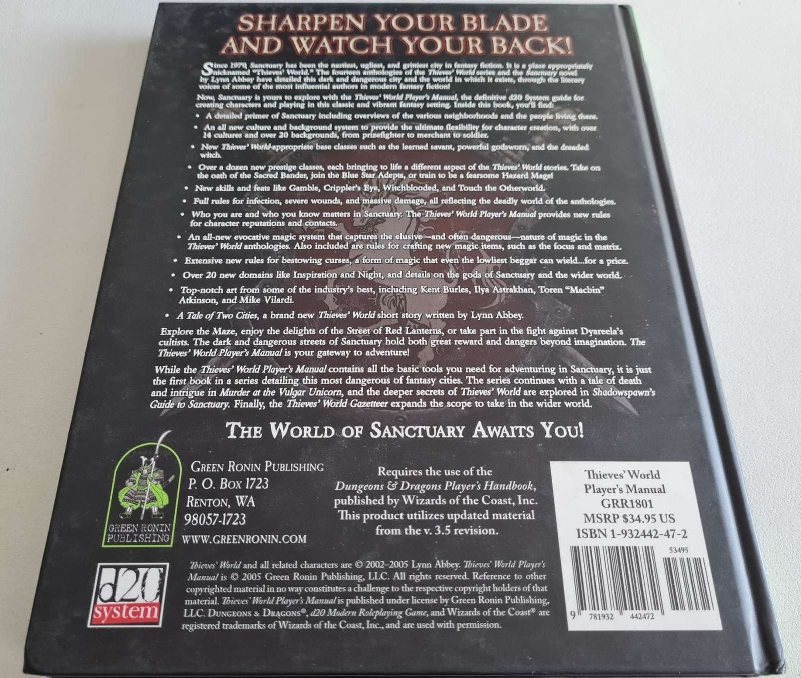 Thieves' World Player's Manual D20 System