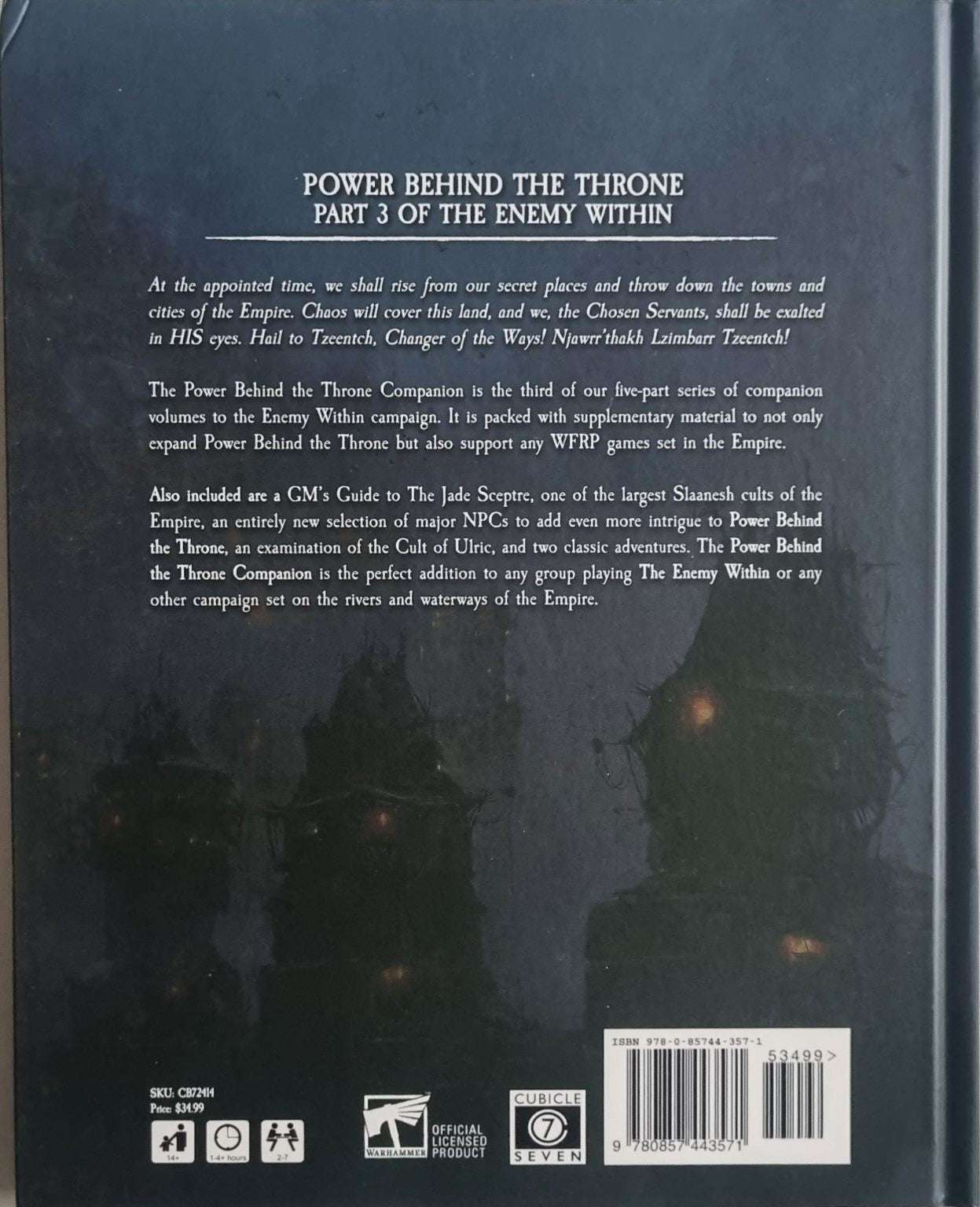 Warhammer Fantasy Role Play: Power Behind the Throne - Companion (4e) Default Title