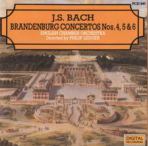 Johann Sebastian Bach, English Chamber Orchestra, Philip Ledger : Brandenburg Concertos Nos.4,5 & 6 (CD, Album)