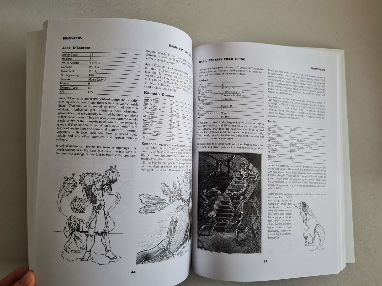 Basic Fantasy Roleplaying Game - Field Guide of Creatures Malevolent and Benign