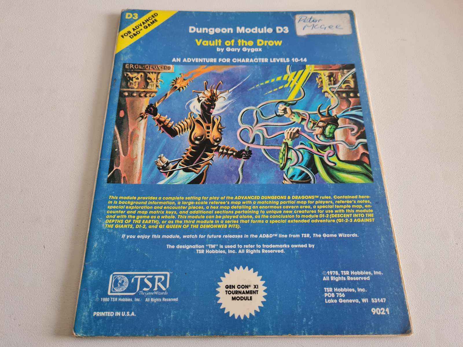 Advanced Dungeons and Dragons Module - Vault of the Drow D3