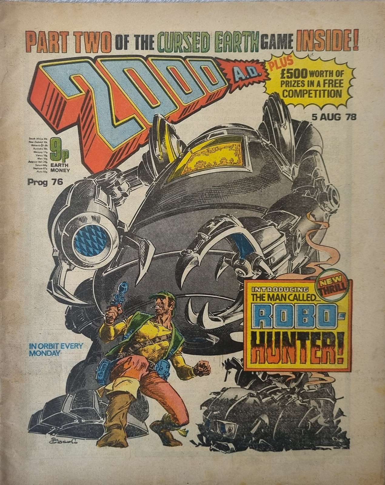 2000 AD Prog #76 1st Robo-Hunter