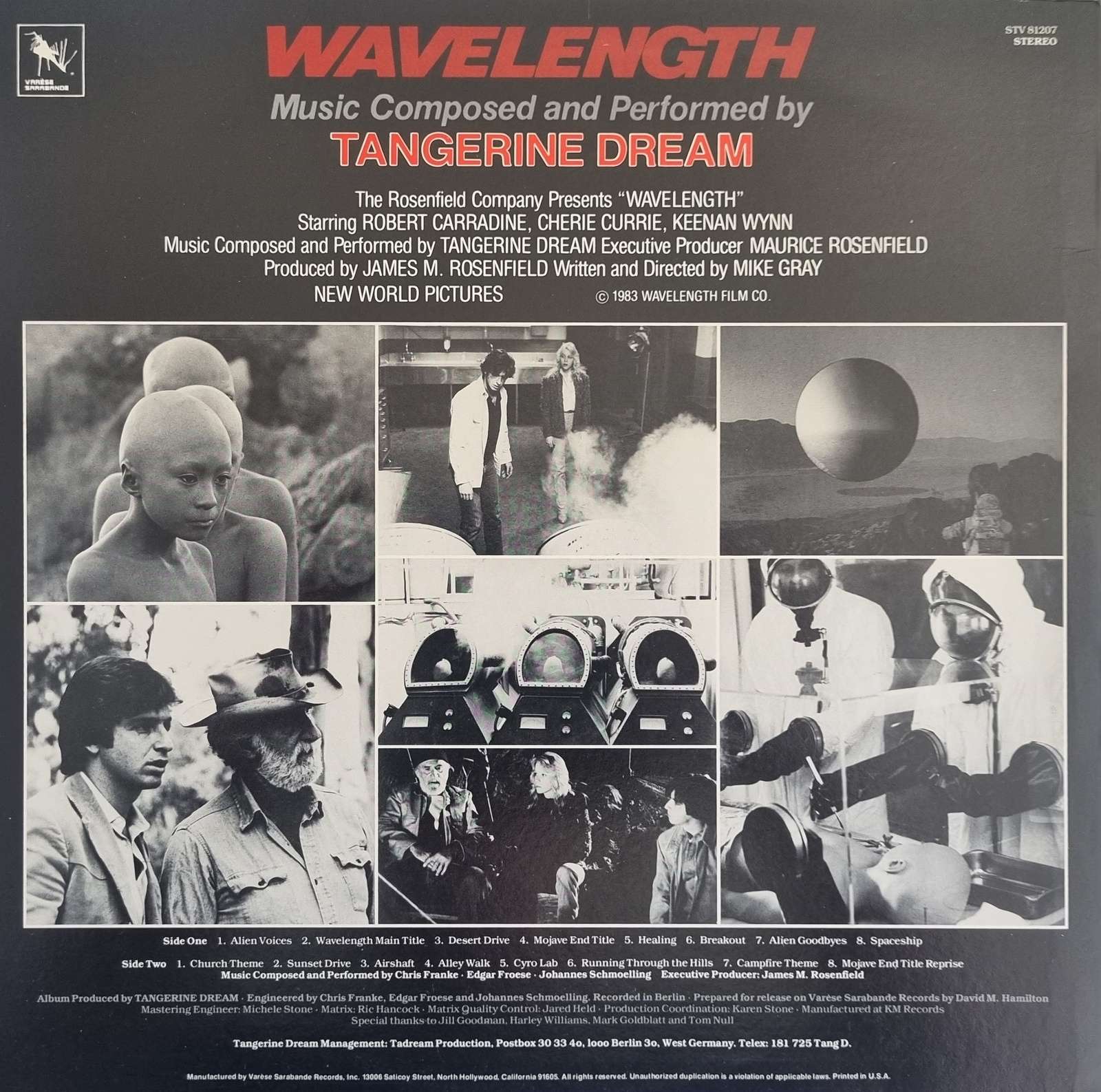 Tangerine Dream - Wavelength Soundtrack LP