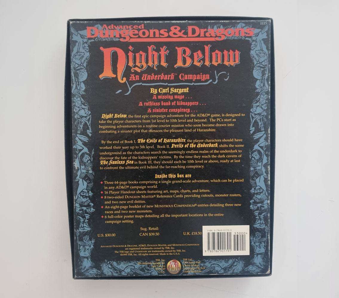 Advanced Dungeons and Dragons: Night Below - An Underdark Campaign