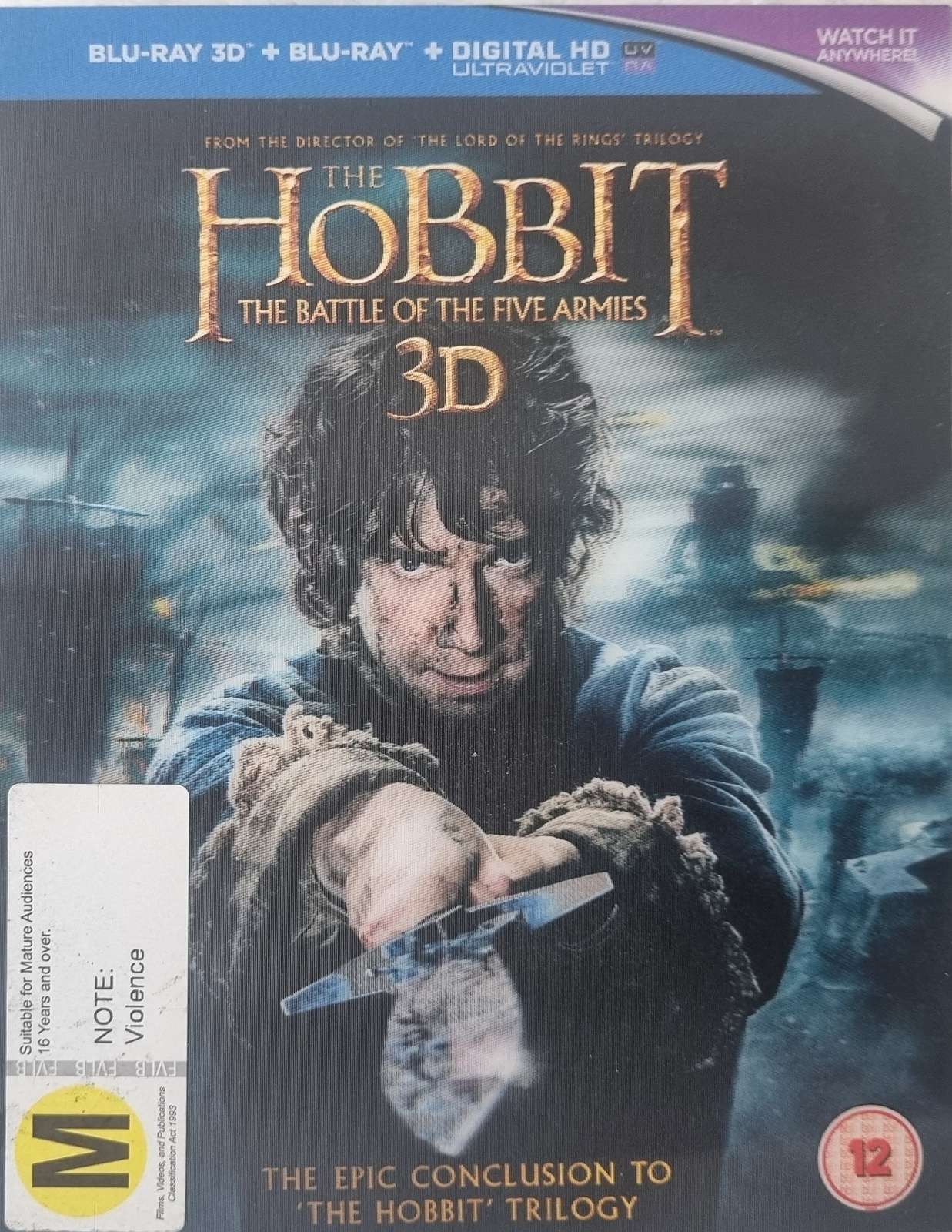 The Hobbit The Battle of the Five Armies 3D + 2D Blu Ray