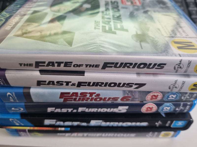 The Fast and the Furious Movie Collection 1 and 4,5,6,7,8 (Blu Ray)