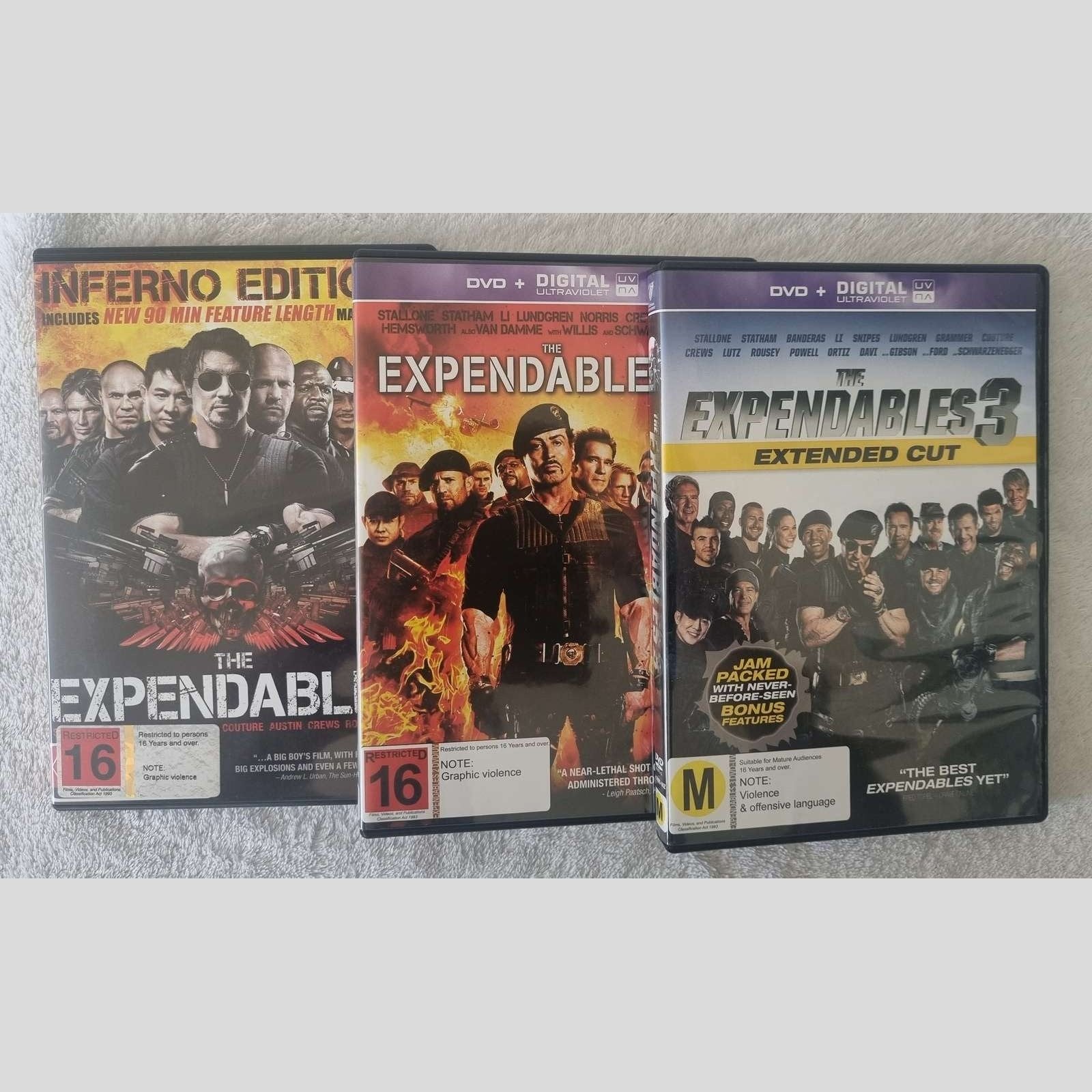 Expendables Trilogy 1, 2, 3