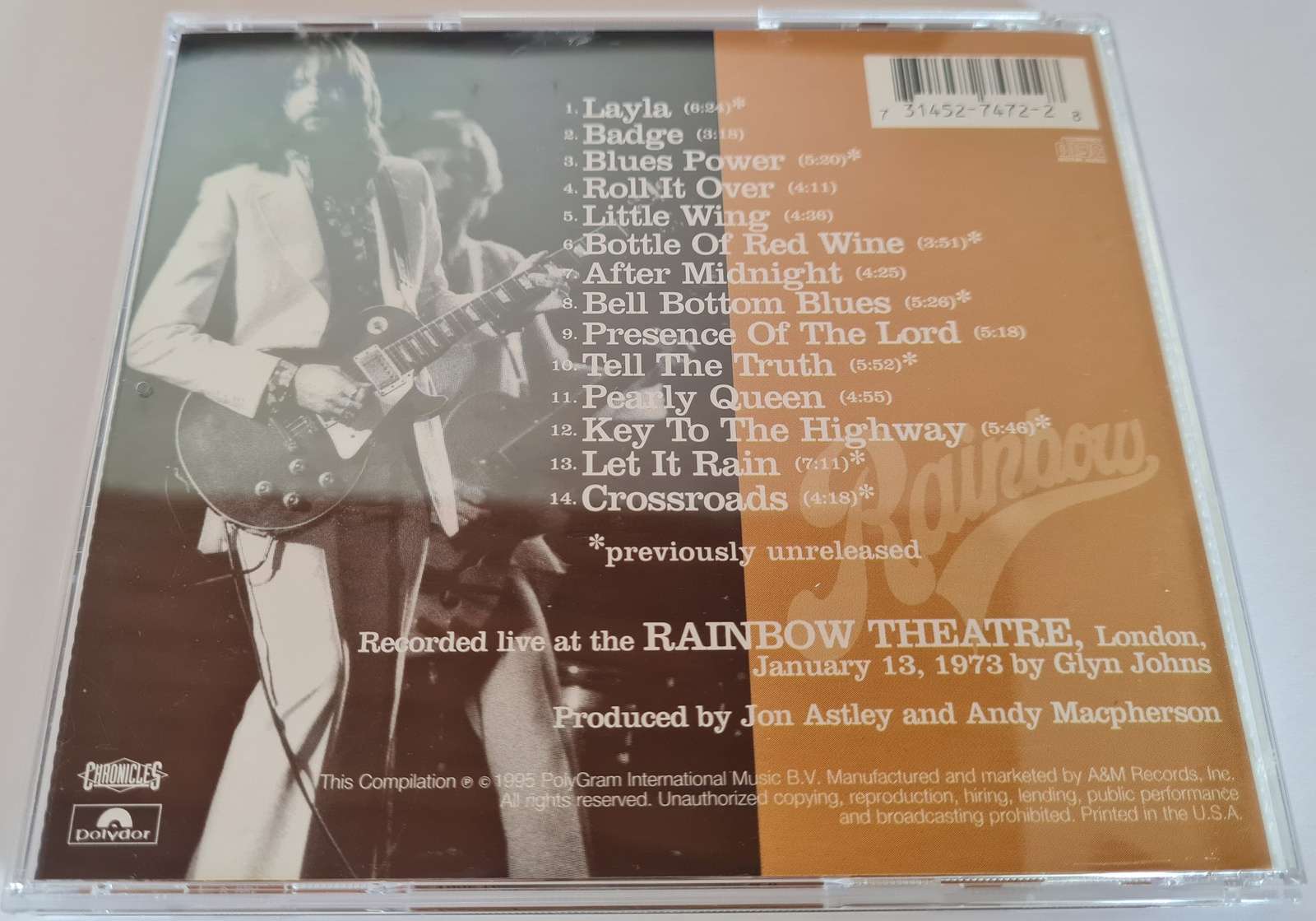 Eric Clapton - Rainbow Concert CD