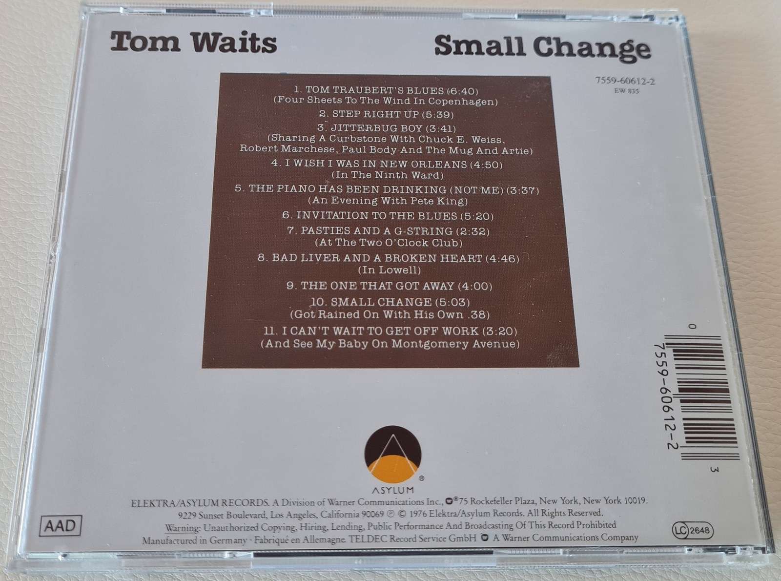 Tom Waits - Small Change CD