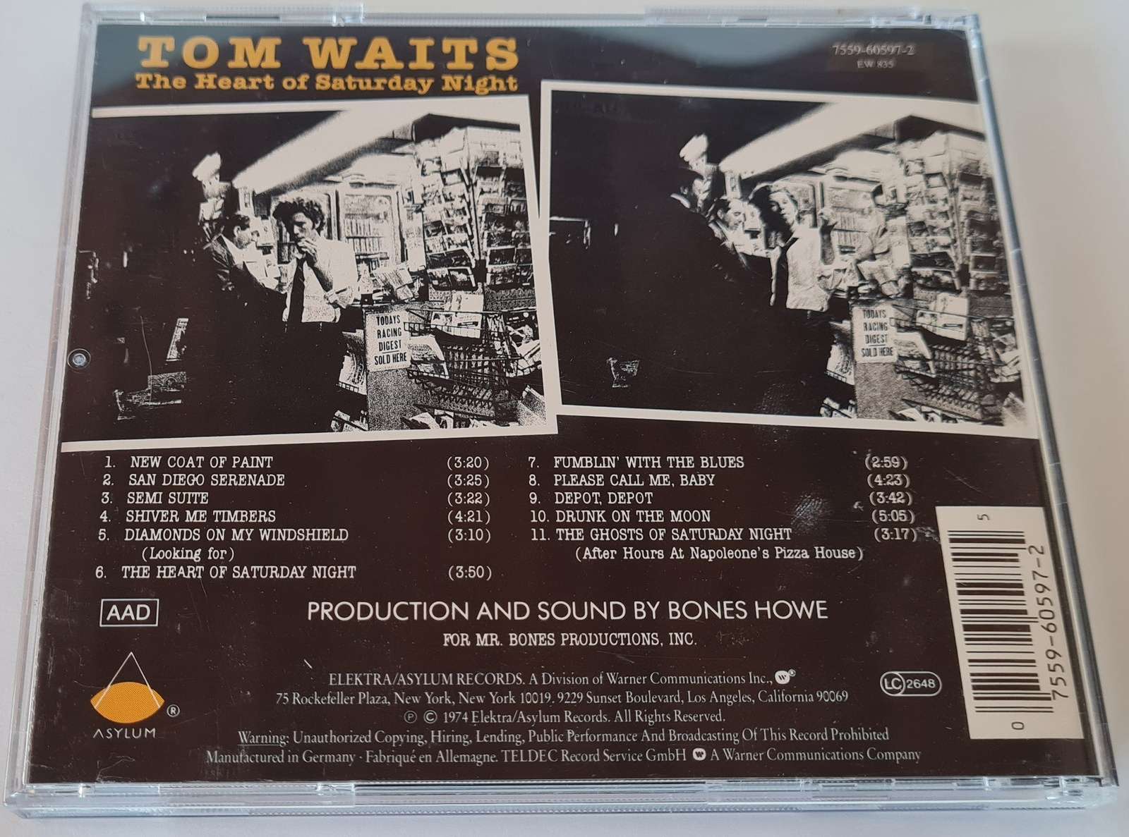 Tom Waits - The Heart of Saturday Night CD