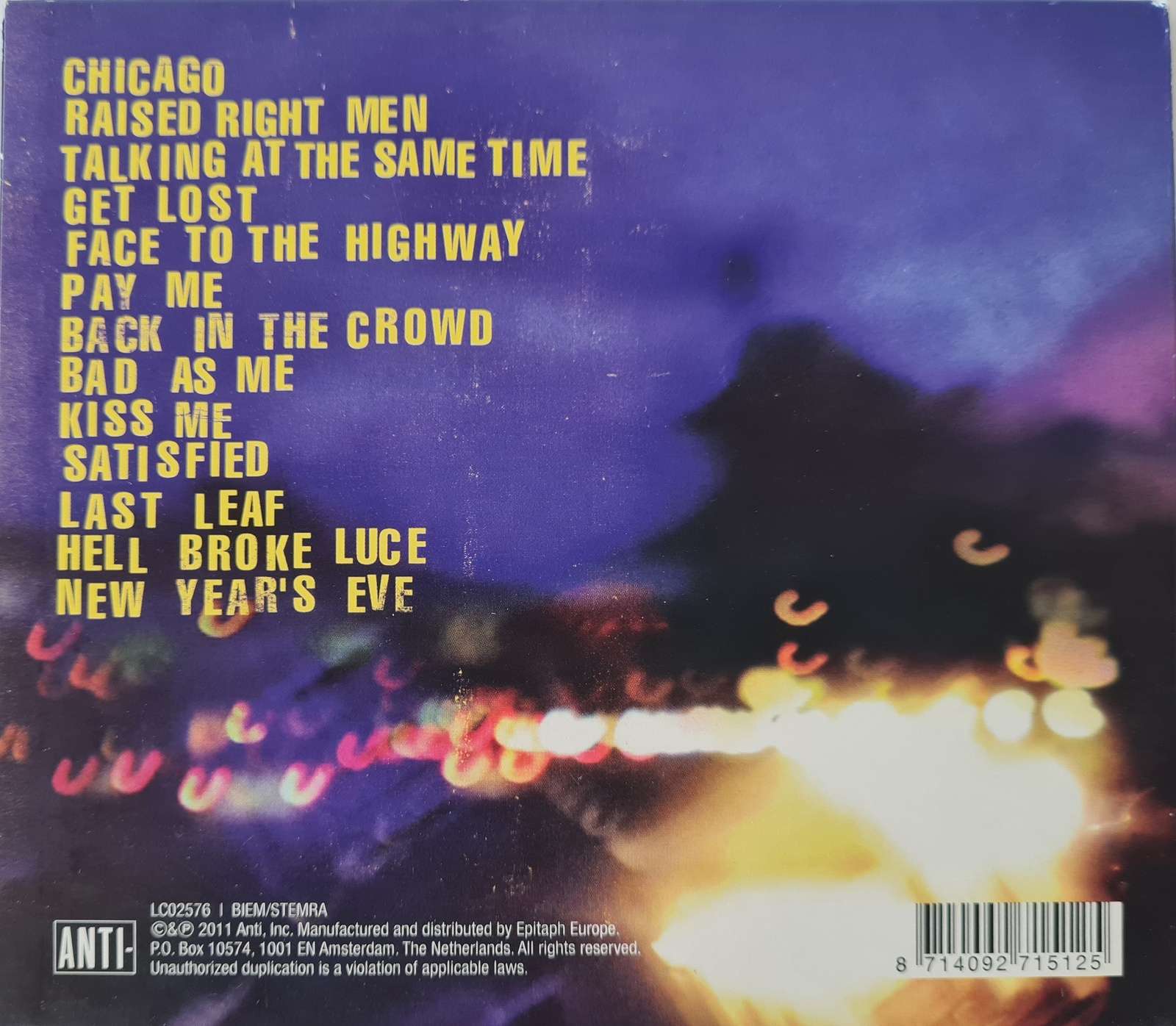 Tom Waits - Bad as Me CD