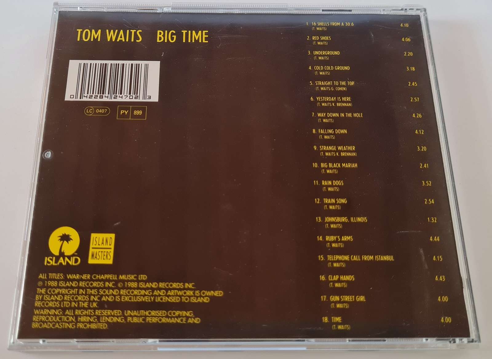 Tom Waits - Big Time CD