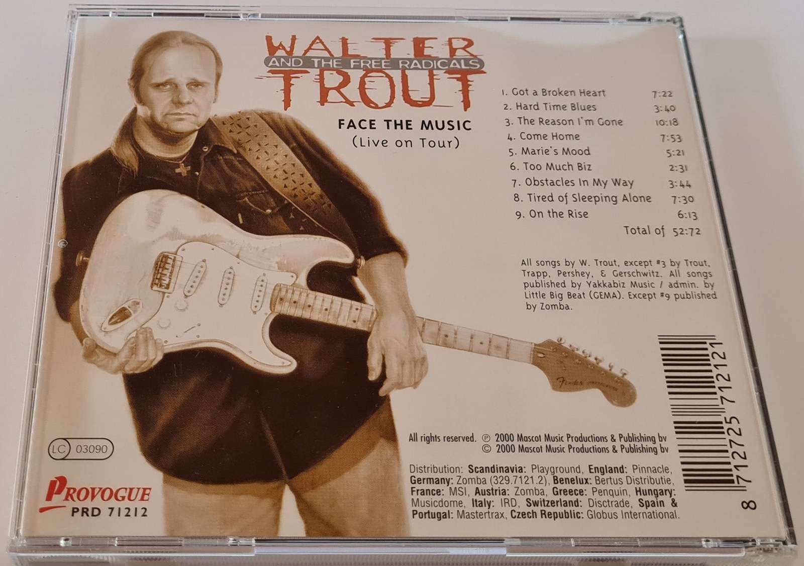 Walter Trout and the Free Radicals - Face the Music Live on Tour CD