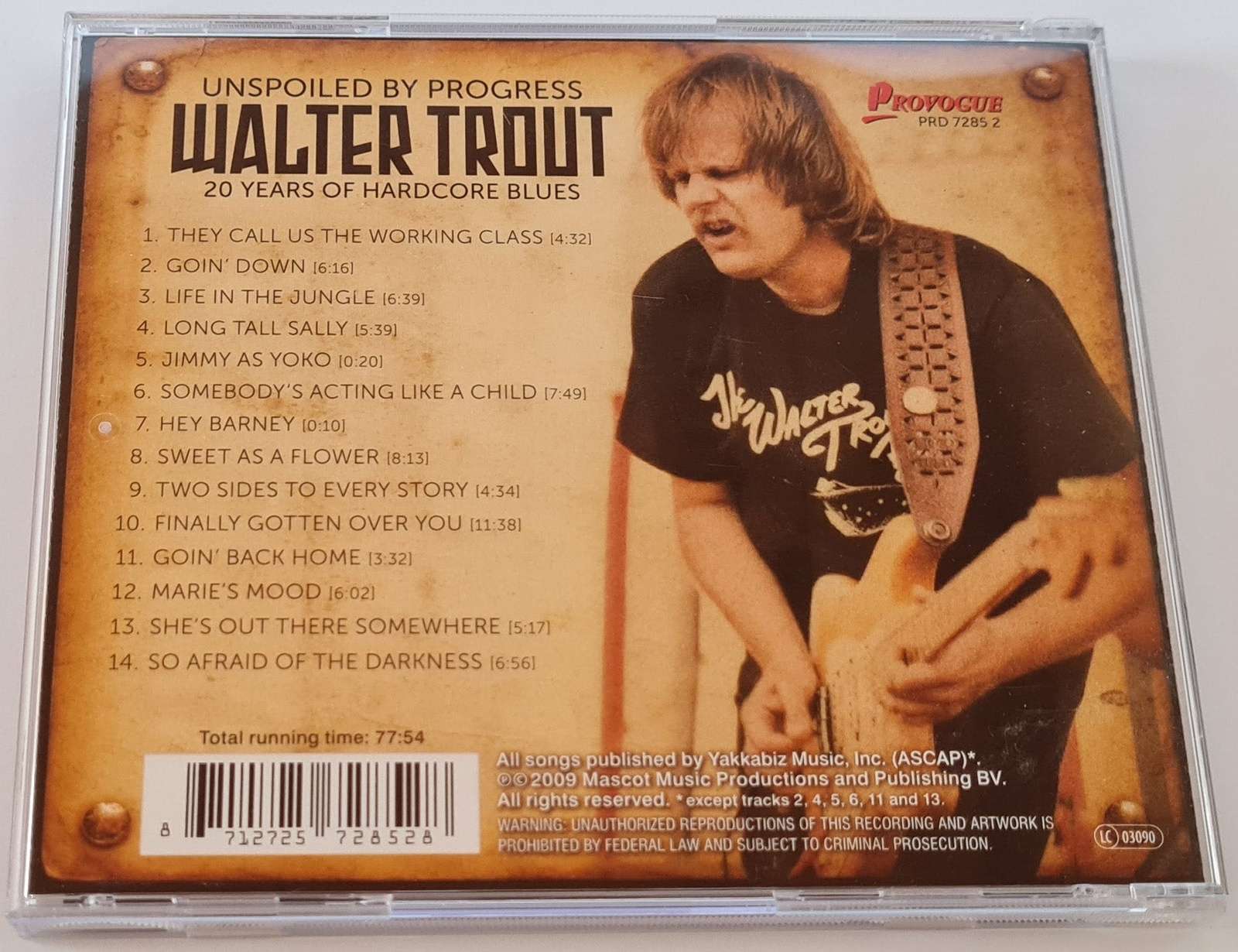 Walter Trout - Unspoiled by Progress 20 Years of Hardcore Blues CD