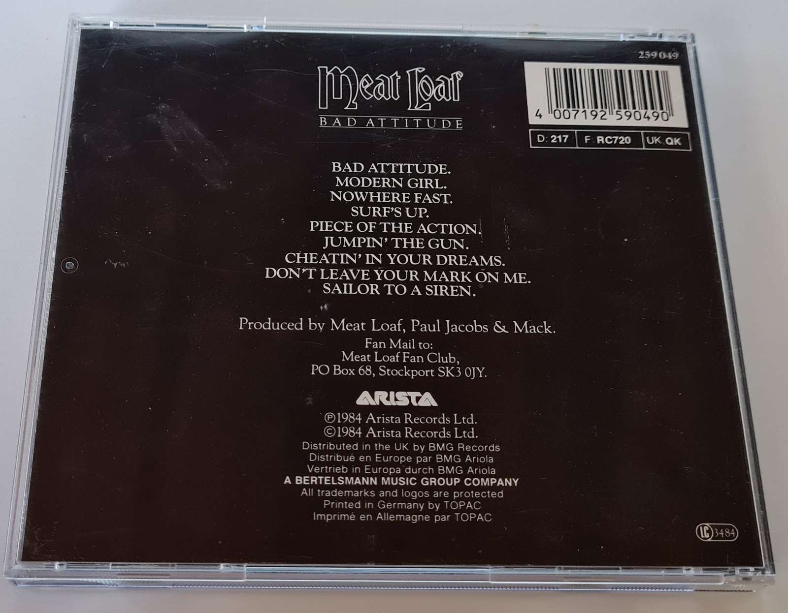 Meat Loaf - Bad Attitude CD