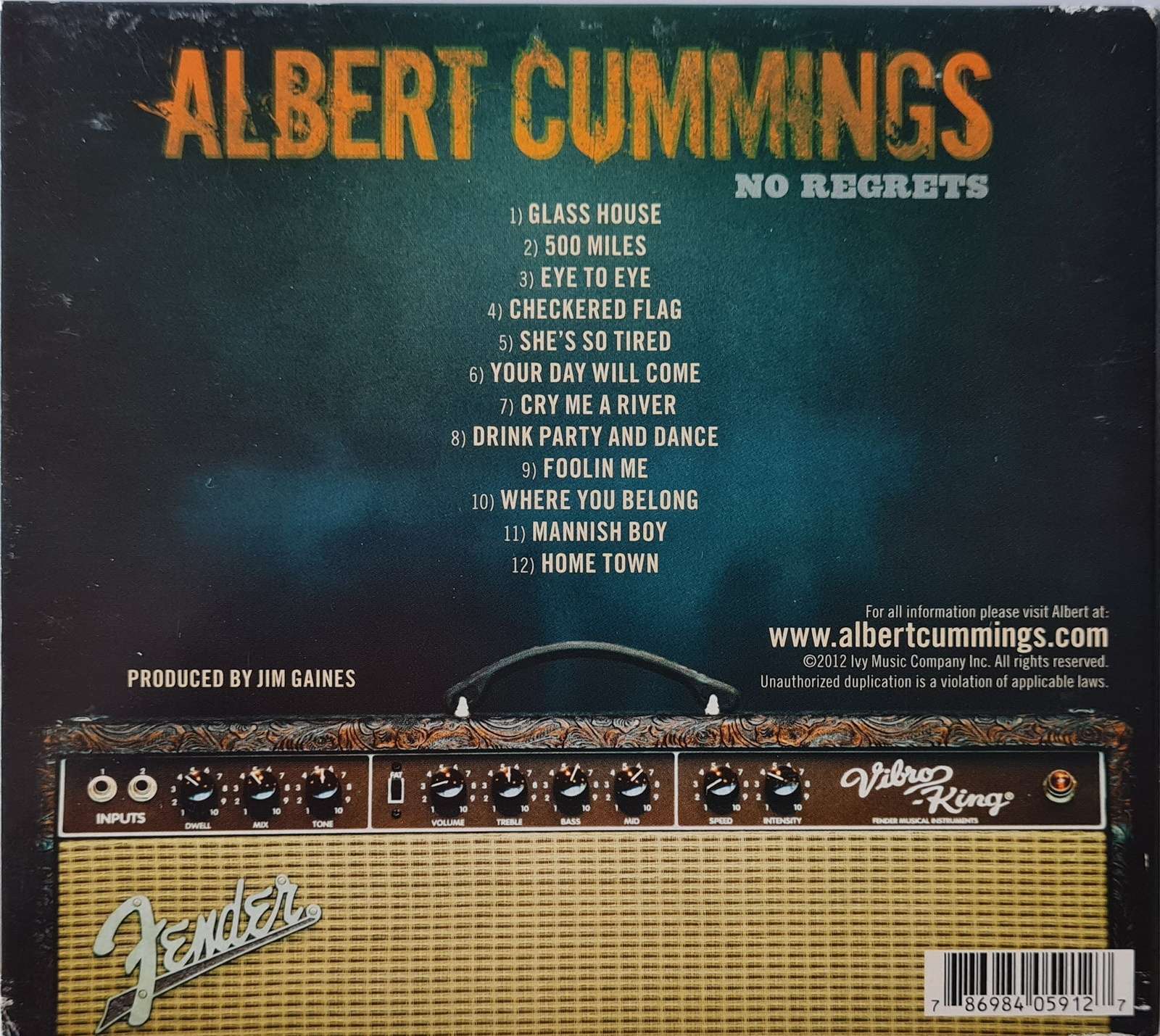 Albert Cummings - No Regrets CD