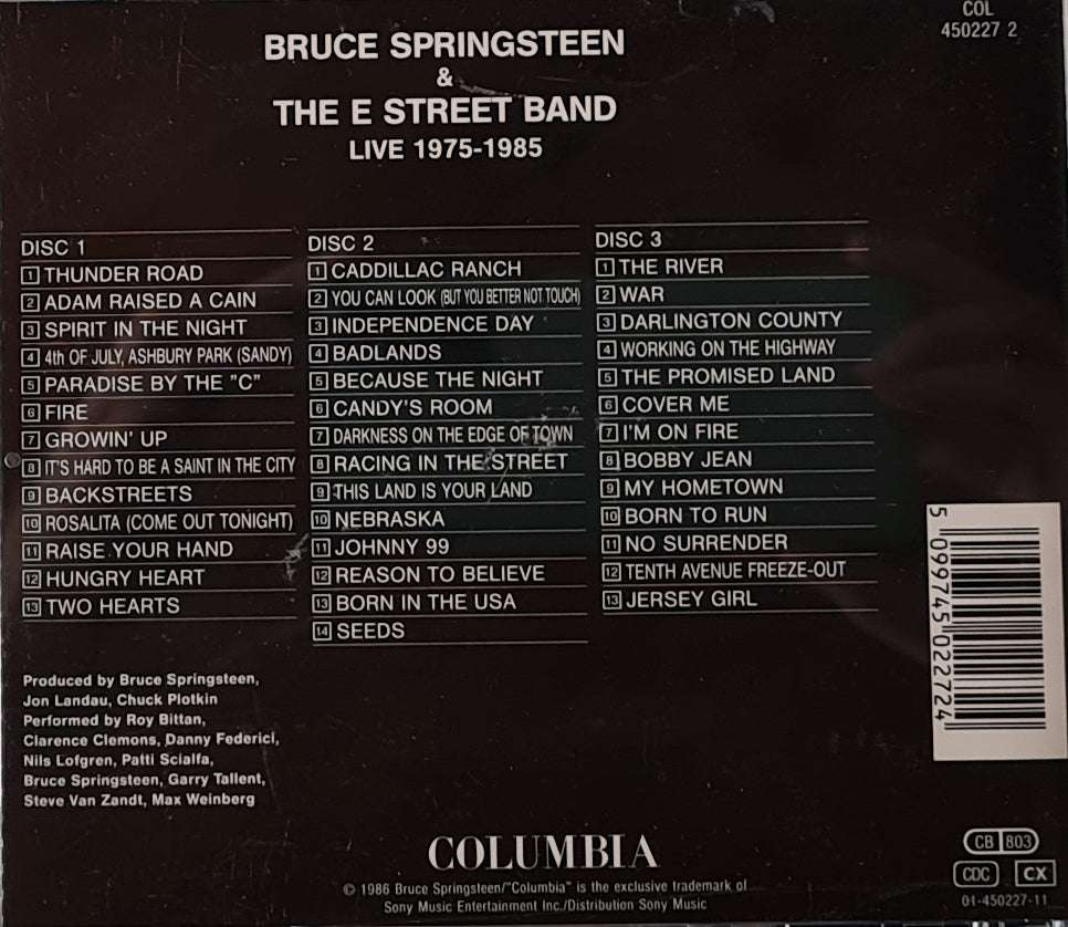 Bruce Springsteen & the E Street Band - Live 1975-85 CD