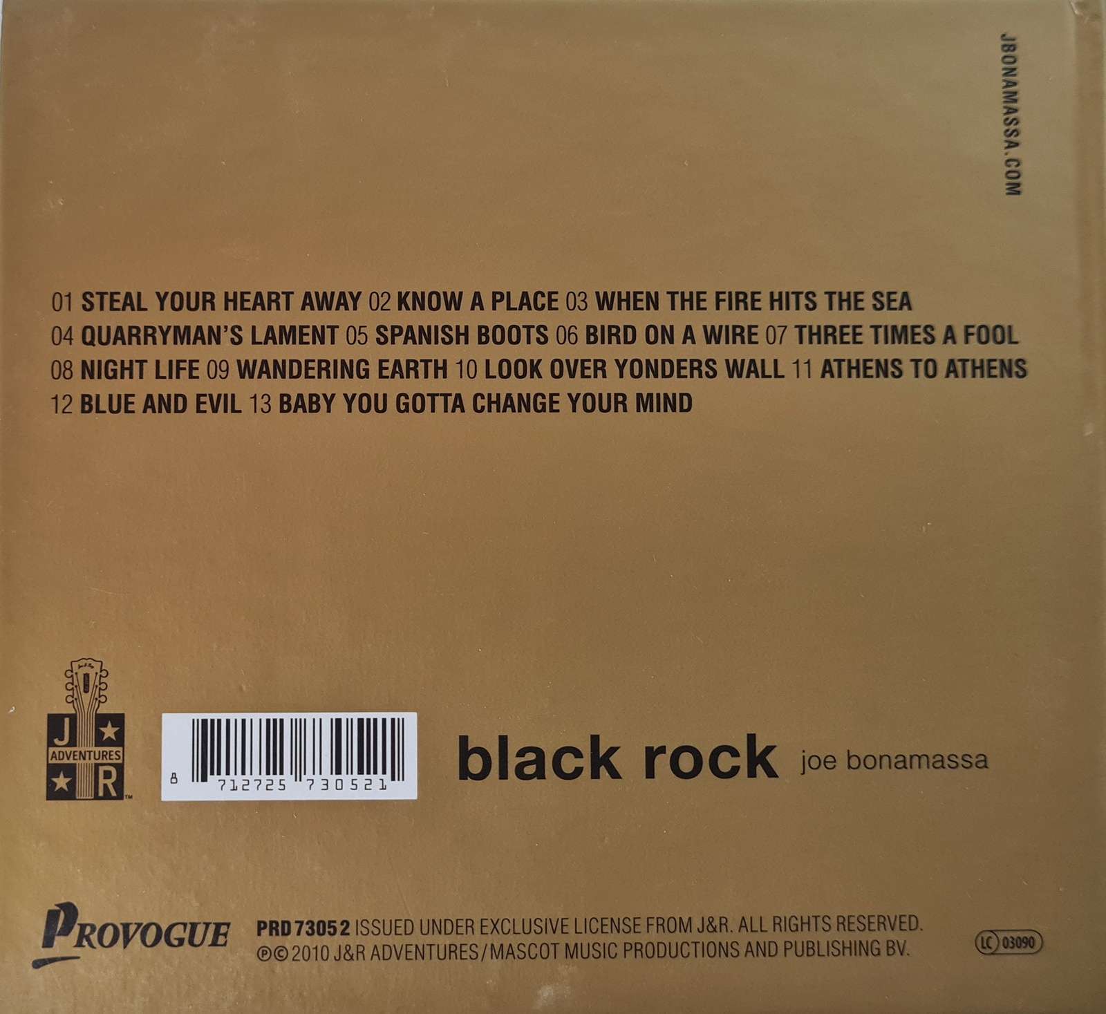 Joe Bonamassa - Black Rock CD