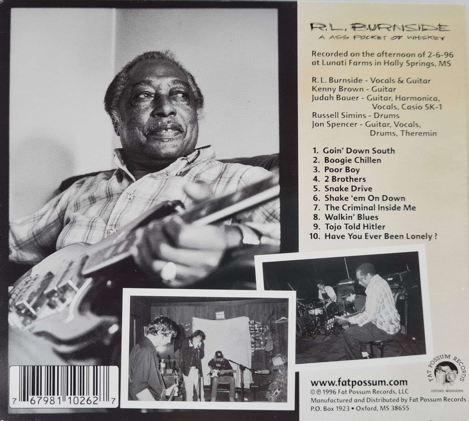 R. L. Burnside - A Ass Pocket of Whiskey CD