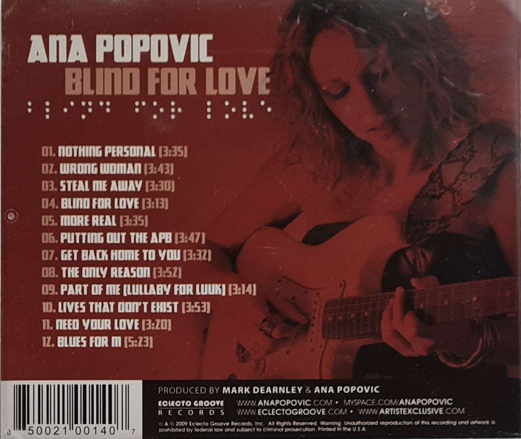 Ana Popovic - Blind for Love CD