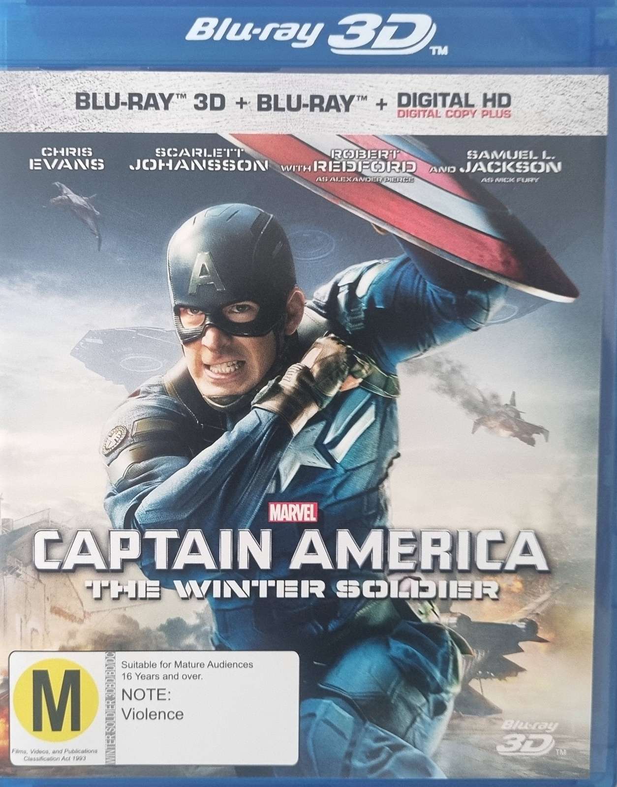 Captain America: The Winter Soldier 3D + 2D Blu Ray