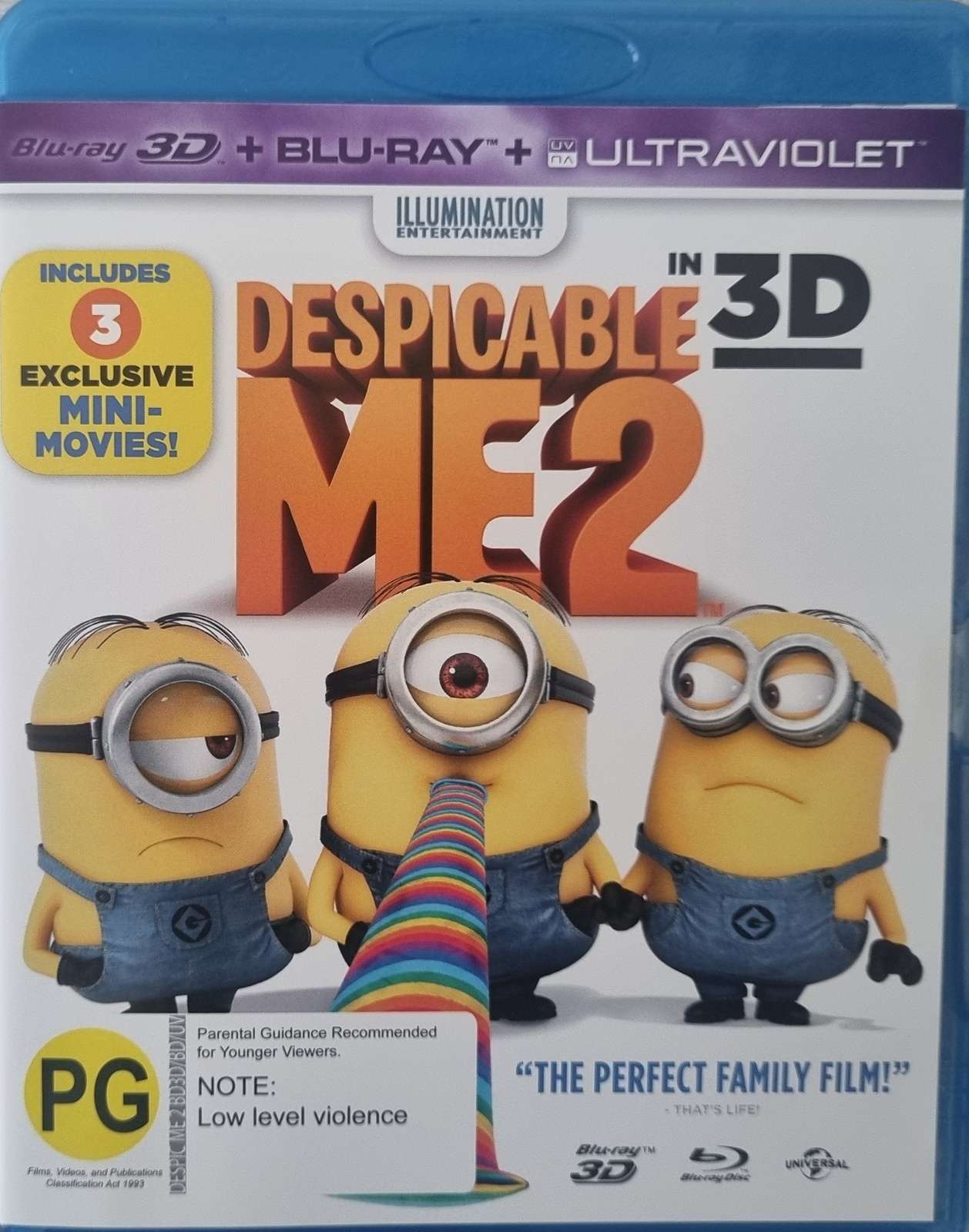 Despicable Me 2 in 3D + 2D Blu Ray