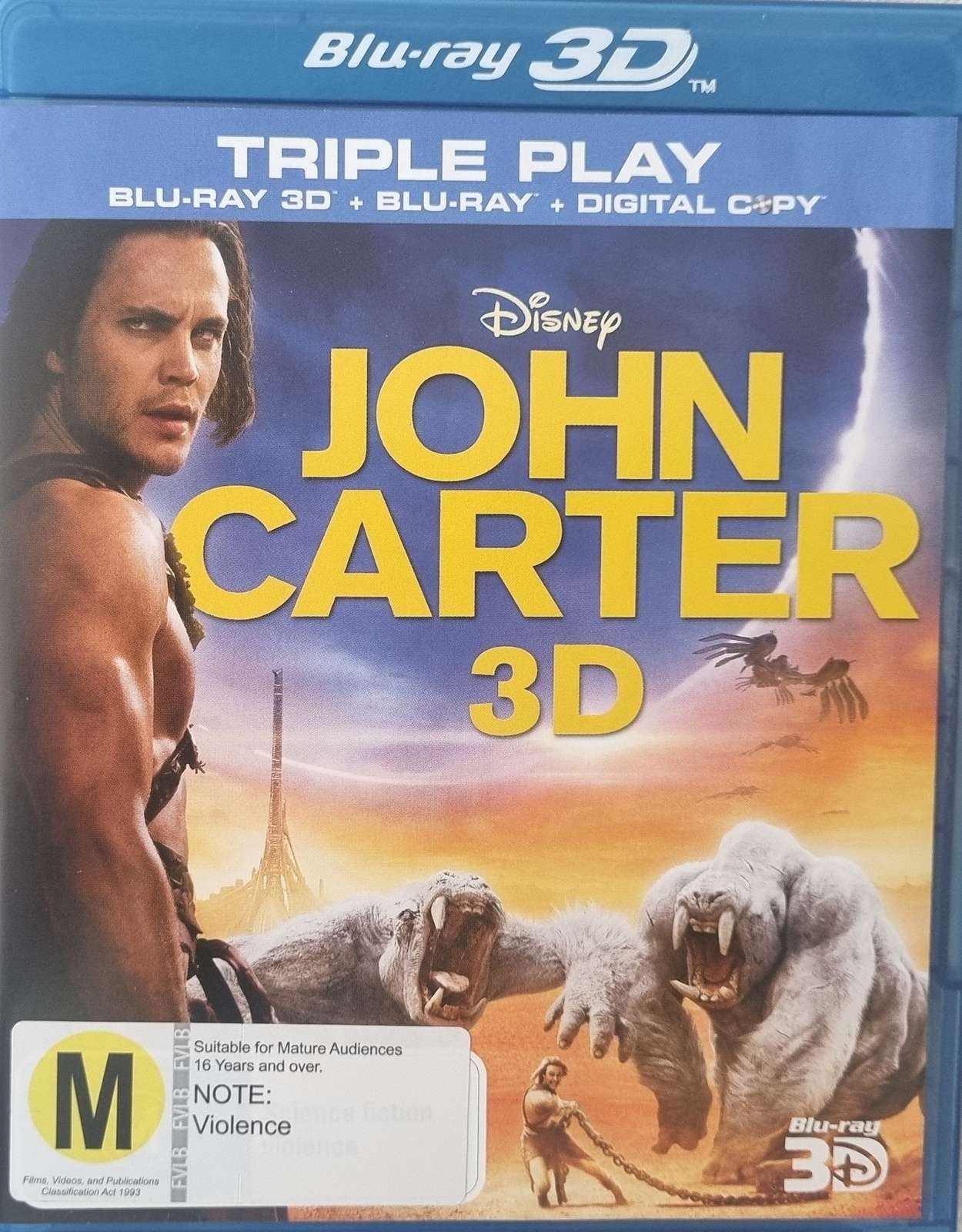 John Carter 3D + 2D Blu Ray