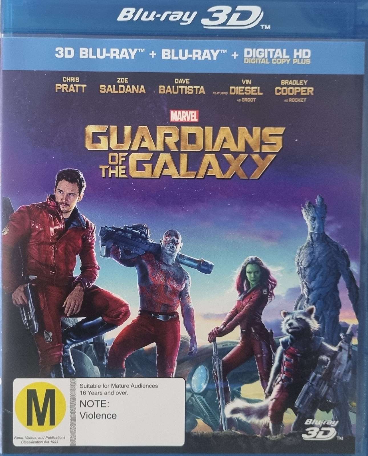 Guardians of the Galaxy 3D + 2D Blu Ray