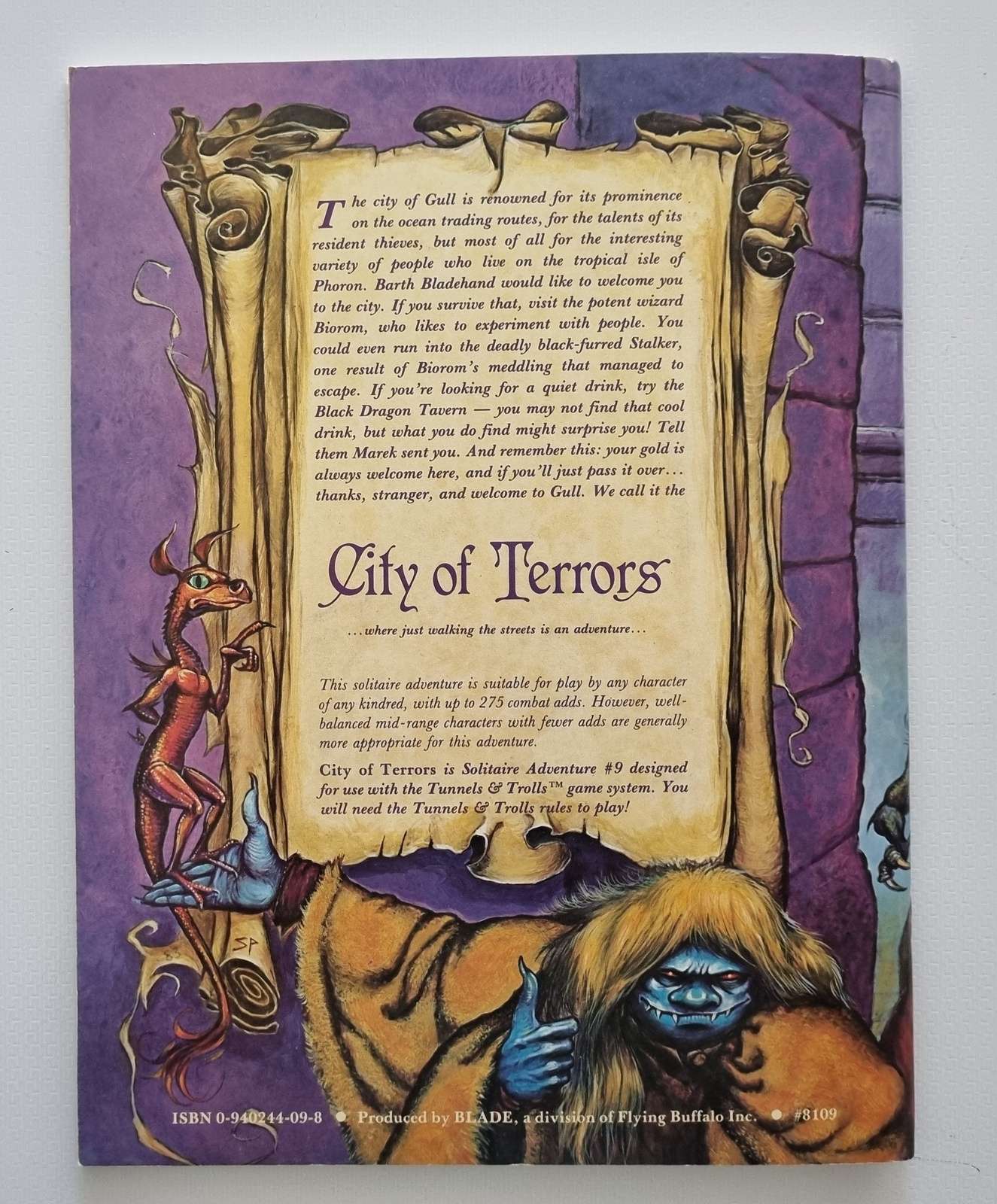 City of Terror - Tunnels & Trolls Solo Adventure