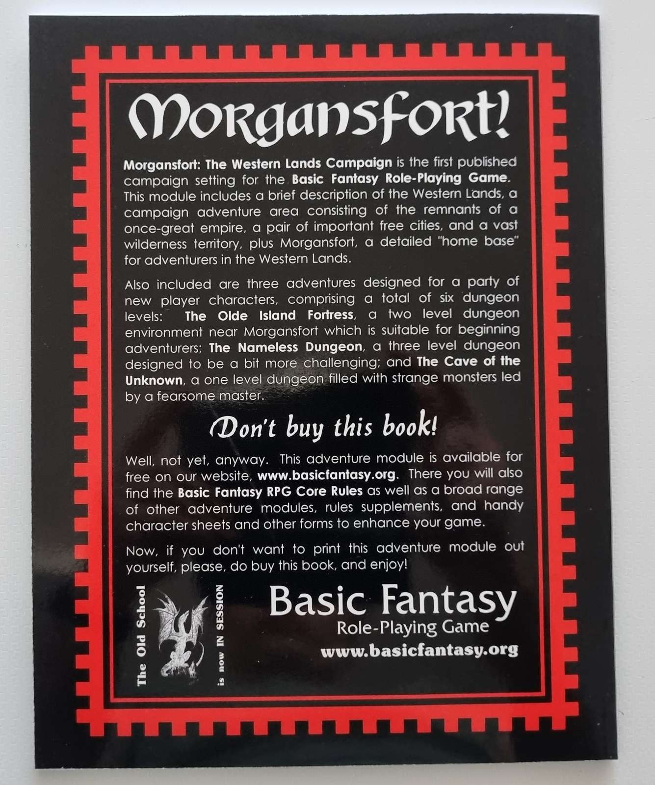 Basic Fantasy Roleplaying Game - Morgansfort - Western Lands Campaign