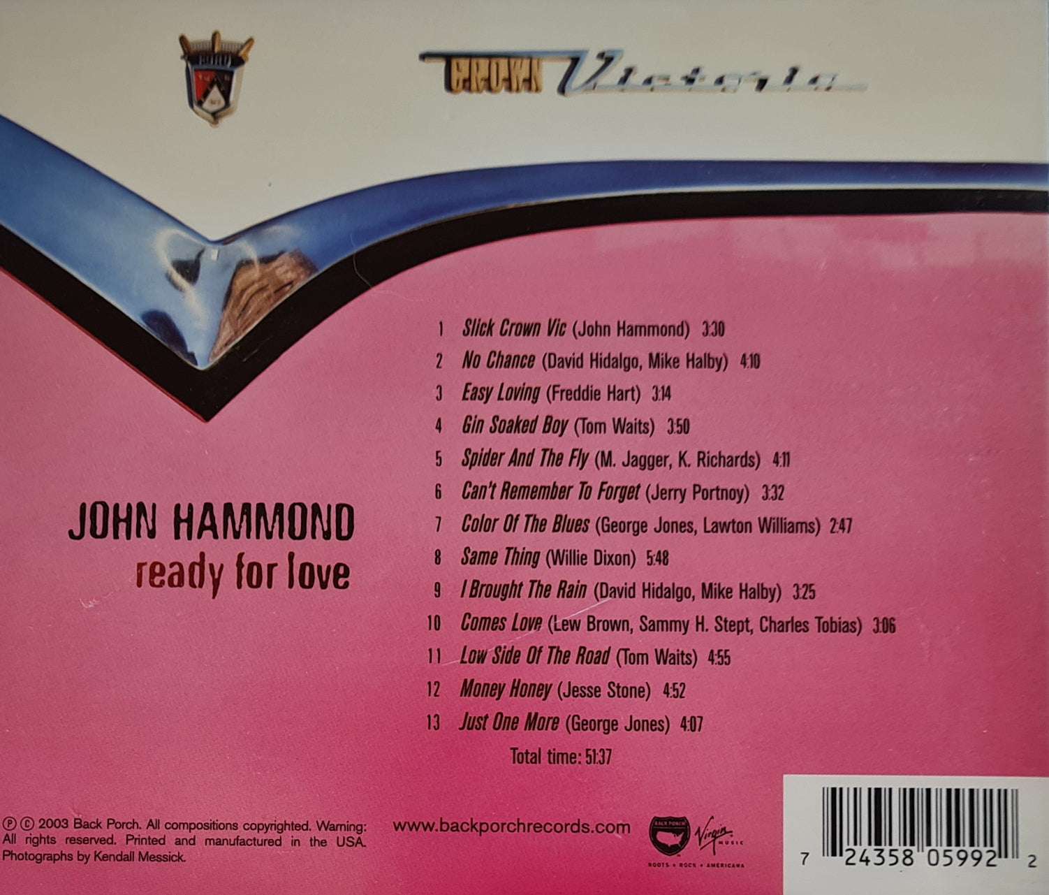 John Hammond - Ready for Love CD