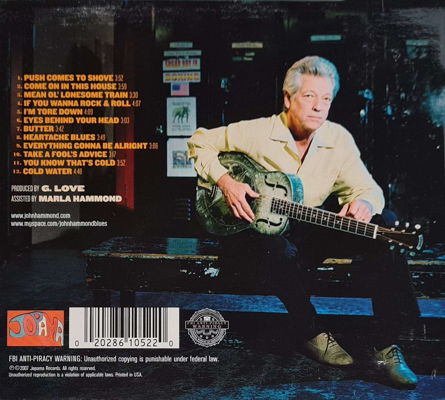 John Hammond - Push Comes to Shove CD