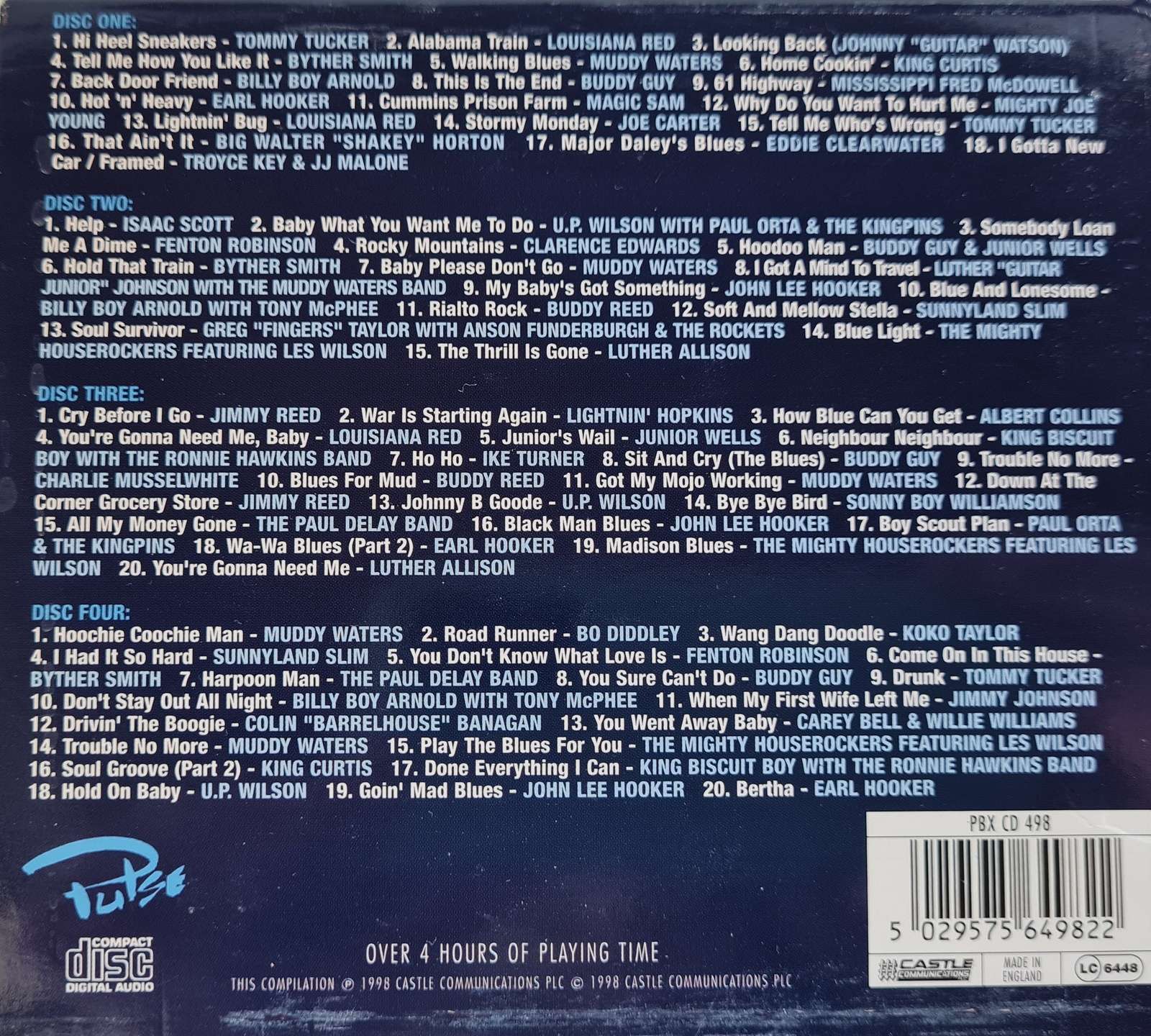 Nothin' But the Blues - 4 Disc Blues Compilation CD