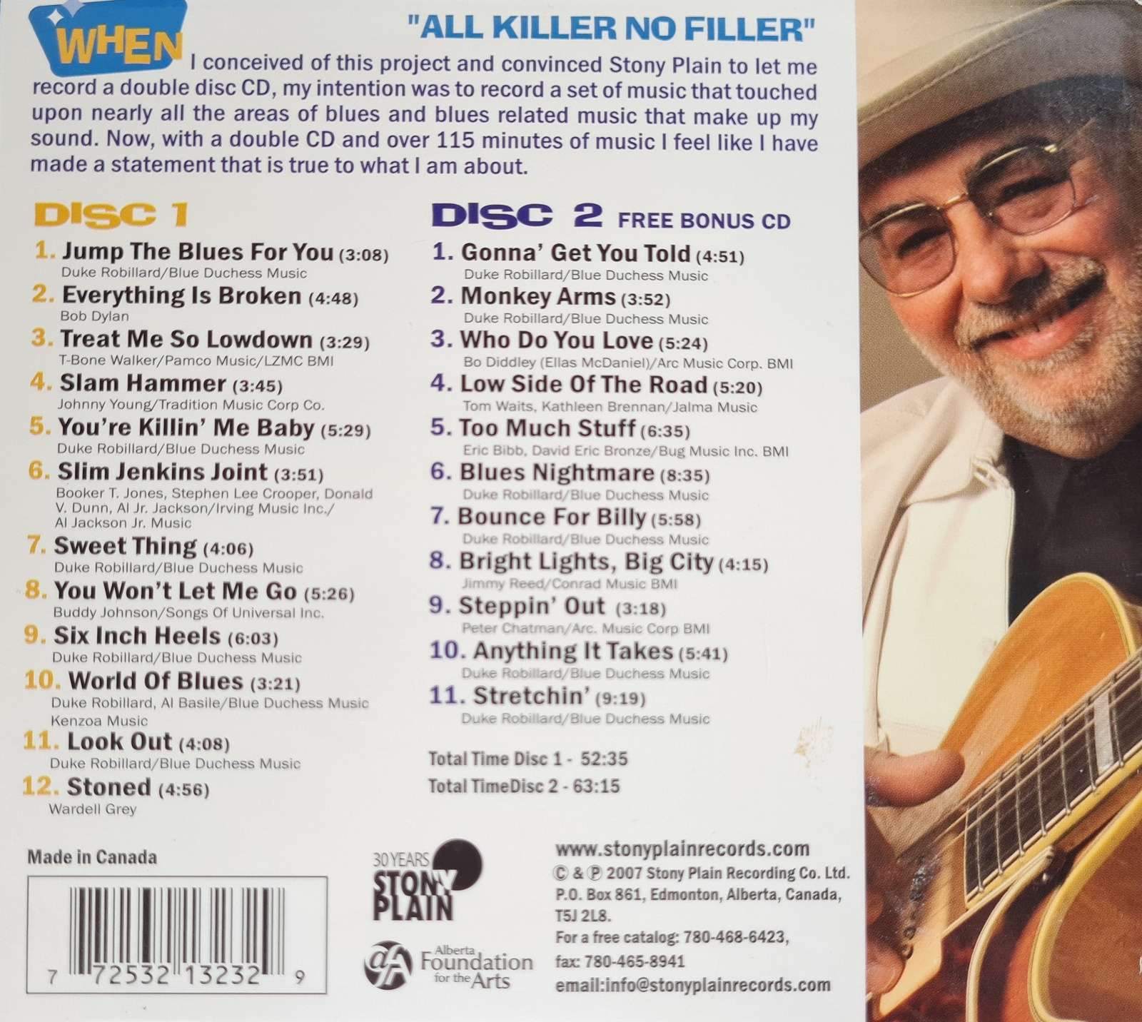 Duke Robillard's World Full of Blues CD