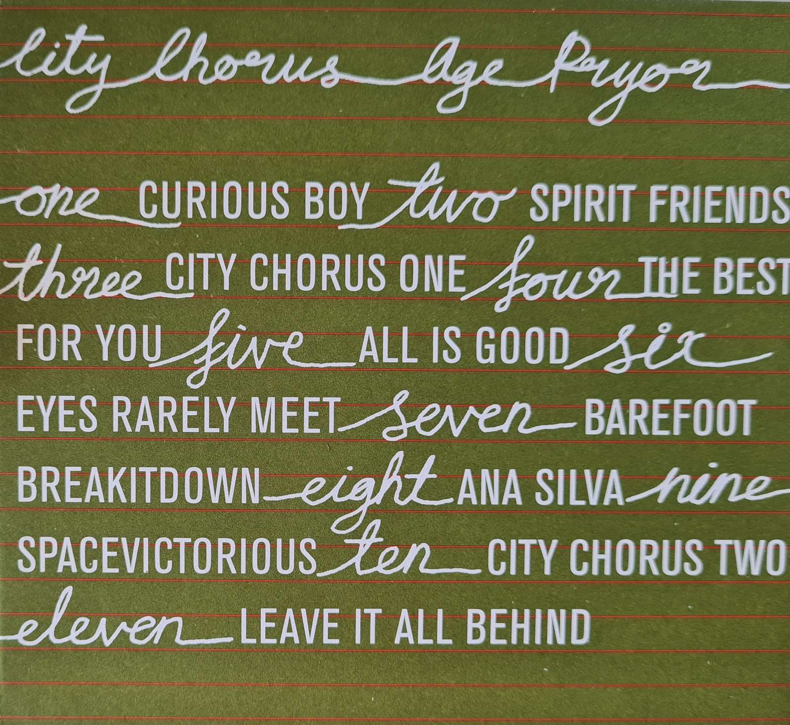 Age Pryor - City Chorus CD