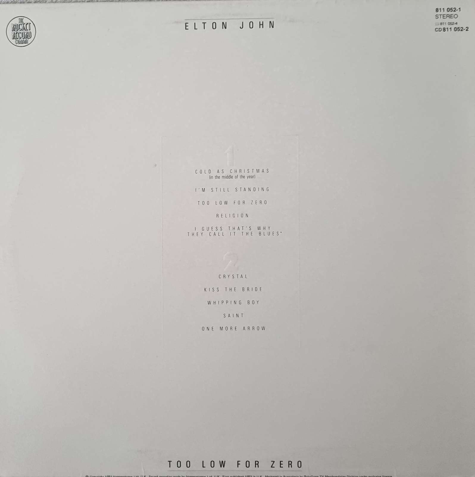 Elton John - Too Low For Zero (LP)