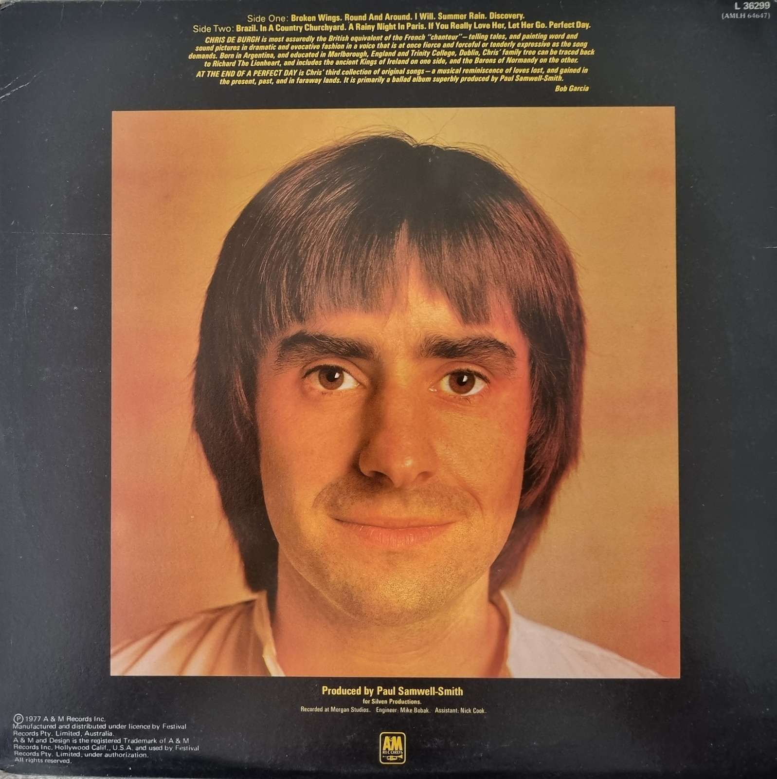 Chris De Burgh - At the End of a Perfect Day (LP)