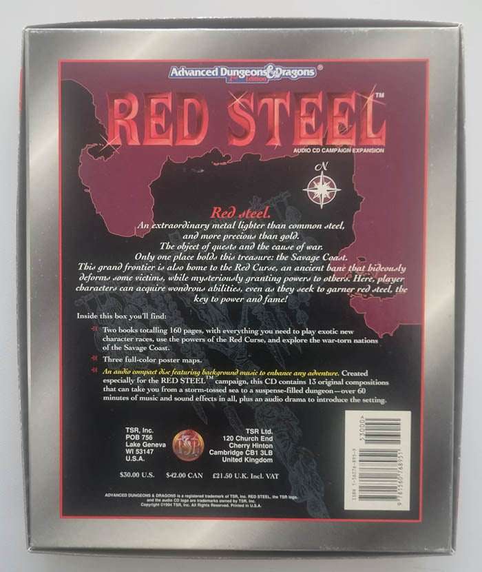 Advanced Dungeons and Dragons: Red Steel - Includes CD