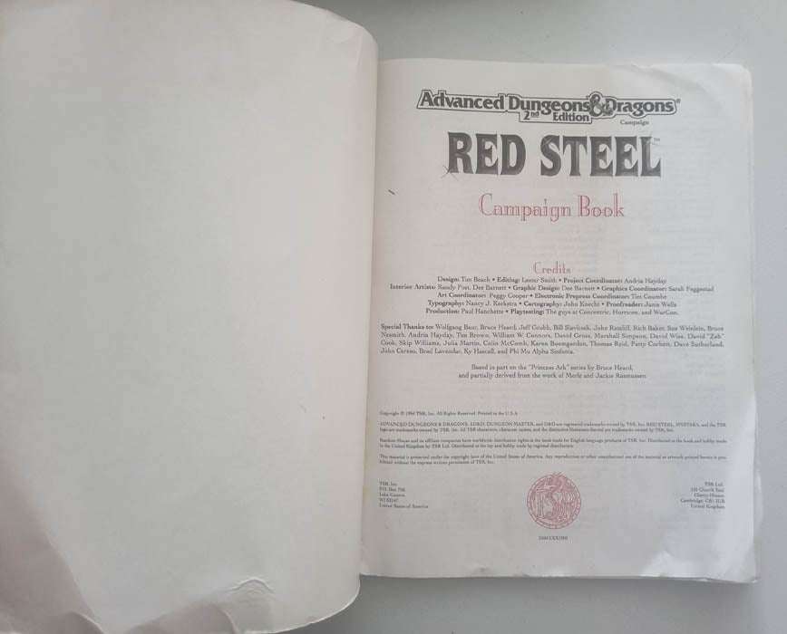 Advanced Dungeons and Dragons: Red Steel - Includes CD