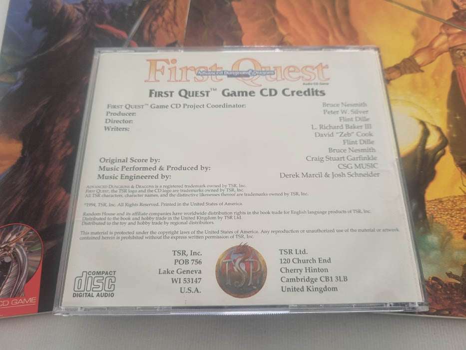 Advanced Dungeons and Dragons: First Quest Audio CD Game