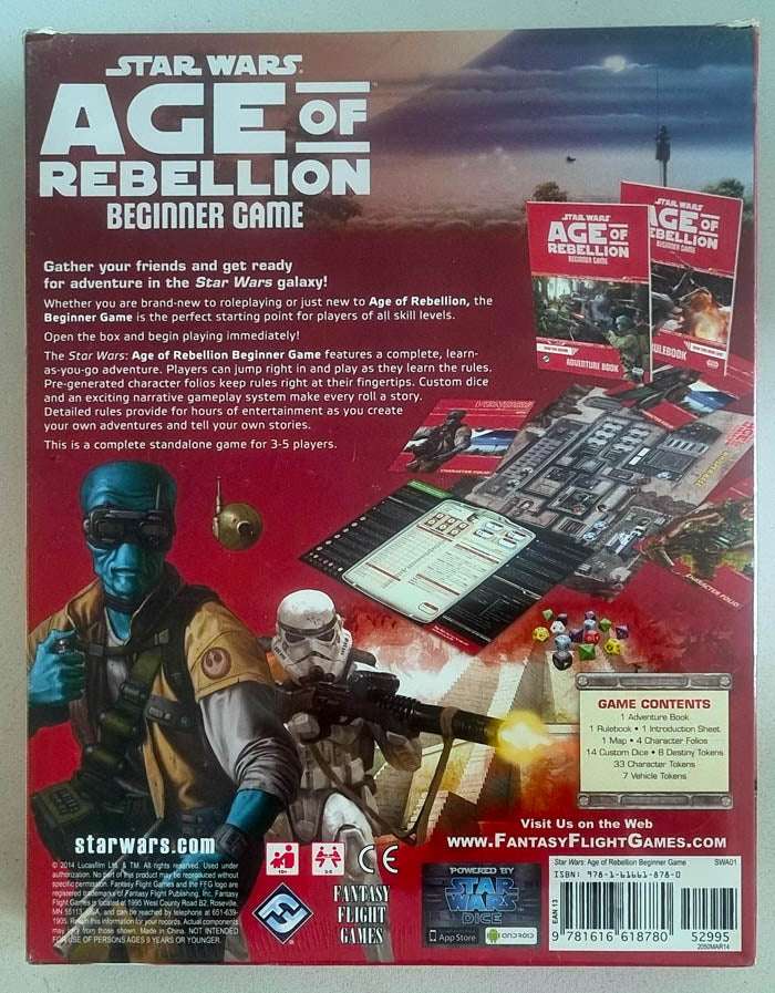 Star Wars: Age of Rebellion Beginner Game (Stand Alone RPG) Sealed