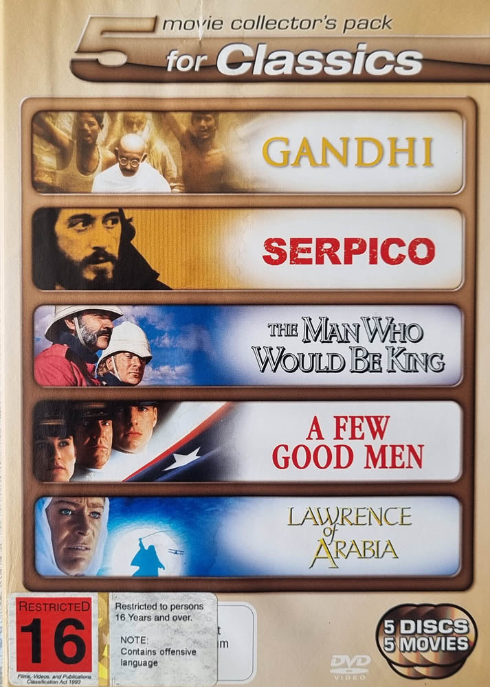 Gandhi / Serpico / The Man Who Would Be King / A Few Good Men (DVD)
