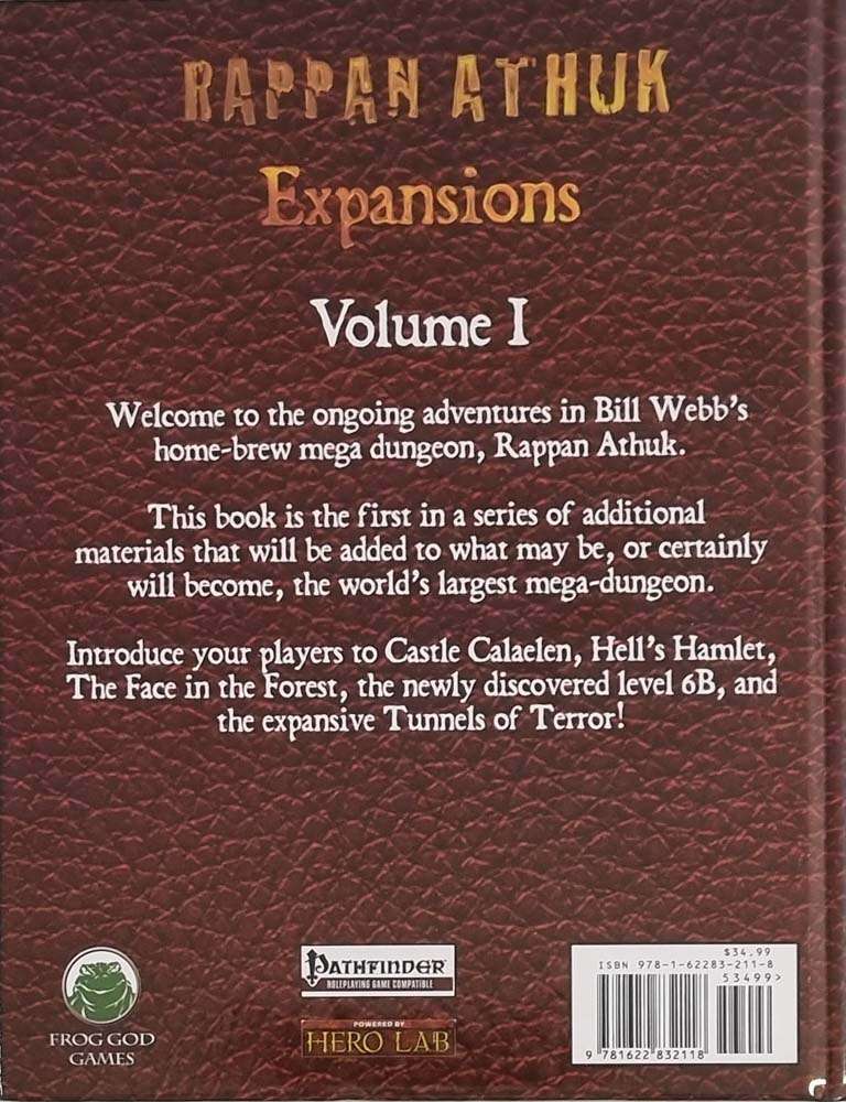 Pathfinder - Rappan Athuk - Expansions Volume 1