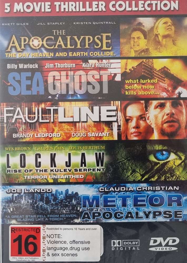 The Apocalypse / Sea Ghost / Faultline / LockJaw / Meteor DVD New