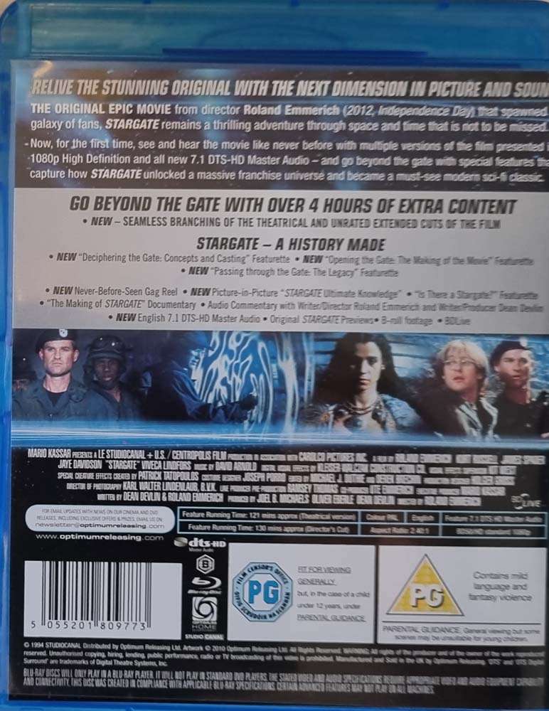 Stargate Ultimate Edition - Includes Extended Cut Blu Ray