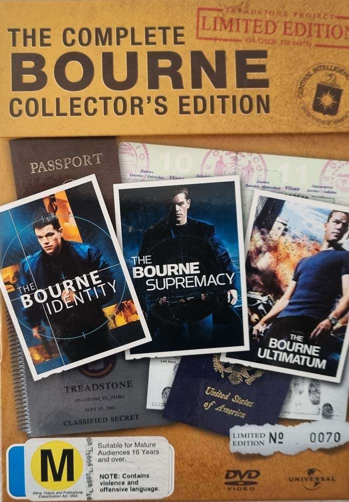 The Complete 5 Disc Bourne Collector's Edition Limited Edition DVD 3 Movies