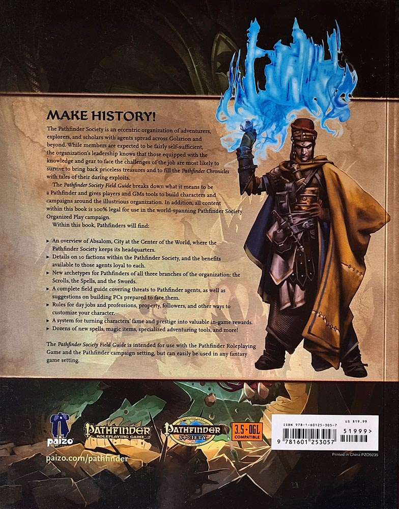 Pathfinder Field Pathfinder Campaign Setting - Pathfinder Society Field Guide
