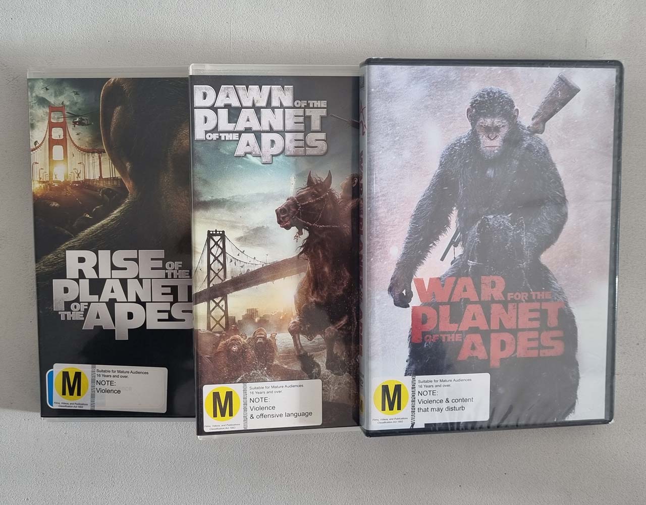 Planet of the Apes Trilogy - Rise, Dawn, War (DVD)