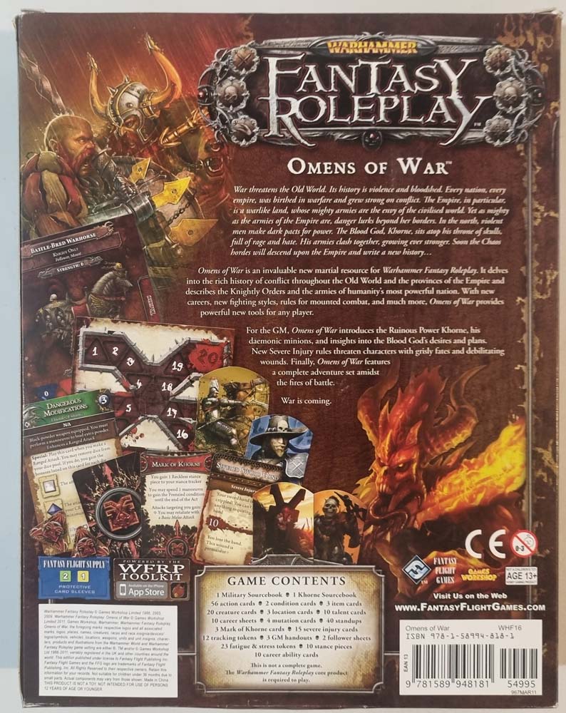 Warhammer Fantasy Roleplay - Omens of War (3E)